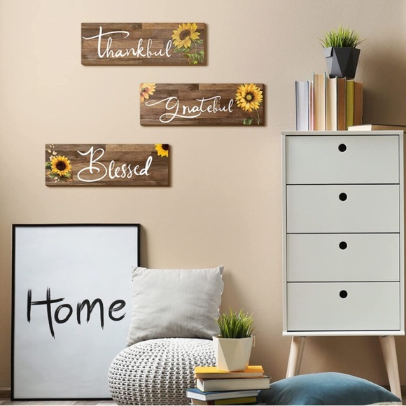 3 Pieces Sunflower Farmhouse Wall Decor - Picture 5 of 7